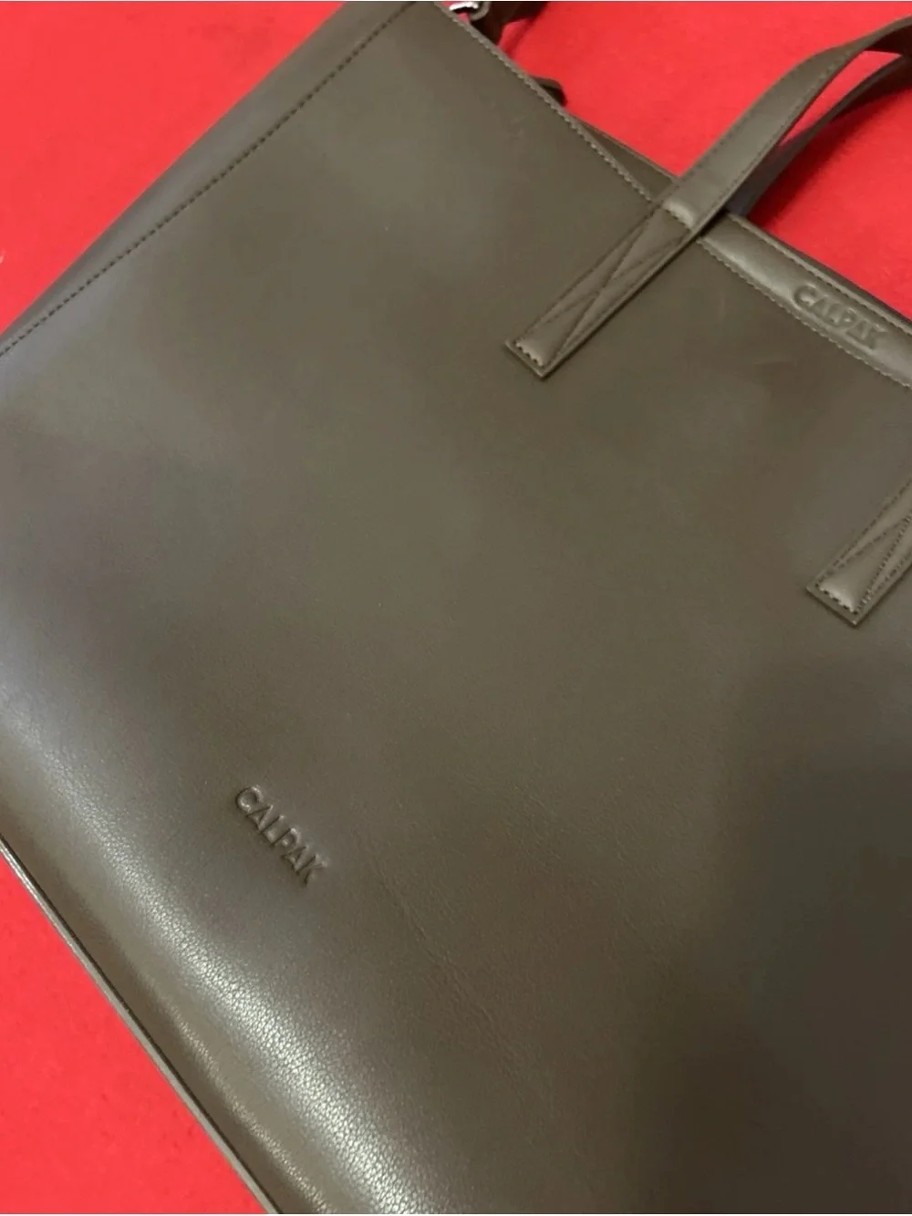 Calpak Haven Laptop Tote Brown w/Removable Strap In EUC
